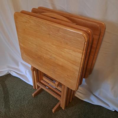 Blonde TV Tray Caddy Set (BD-SD)