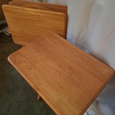 Blonde TV Tray Caddy Set (BD-SD)
