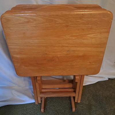Blonde TV Tray Caddy Set (BD-SD)