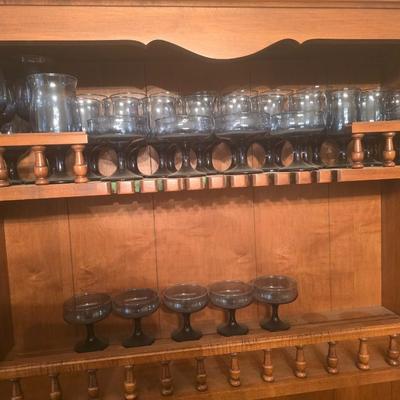 Smoked Blue glass set