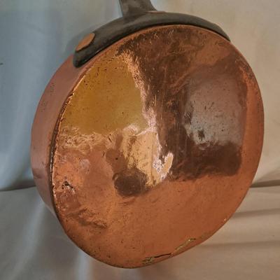 Early BRAMHALL Hand-Forged Heavy Copper Pan (DR-SD)