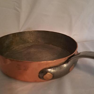 Early BRAMHALL Hand-Forged Heavy Copper Pan (DR-SD)