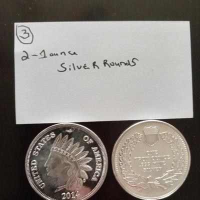 2. 1 troy ounce coins