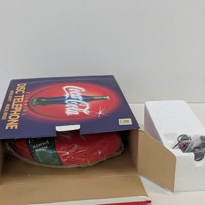 Coca Cola Blinking Disc Telephone With Box