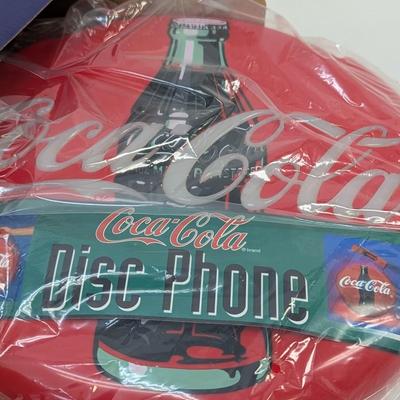 Coca Cola Blinking Disc Telephone With Box