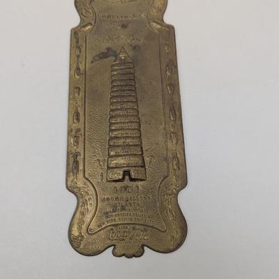 Antique Stamped Brass Coca-Cola 1901 Door Push Plate