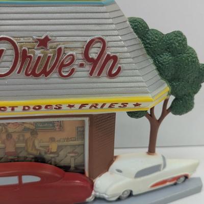Burwood Products Made In USA 1980's Coca-Cola Family Drive-In Clock