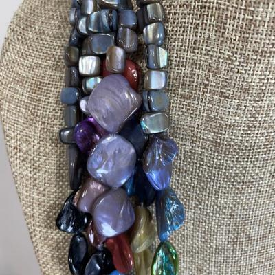 Barse Sterling and Mother of Pearl Necklace