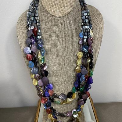 Barse Sterling and Mother of Pearl Necklace