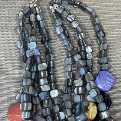 Barse Sterling and Mother of Pearl Necklace