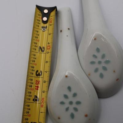 Set of Six Porcelain Soup Spoons