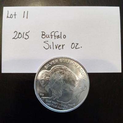 1 troy ounce silver round.