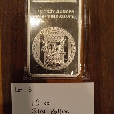 10 troy ounces of .999 fine silver