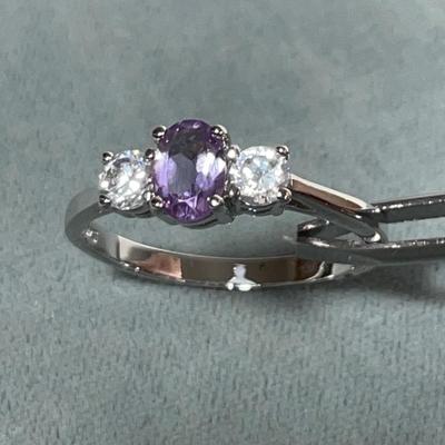 Amethyst Sterling silver ring 11