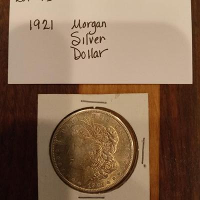 1921 S morgan silver dollar