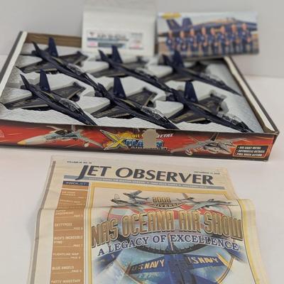 Die Cast Metal Airplanes Blue Angels US Navy Signed 2008 Air Show