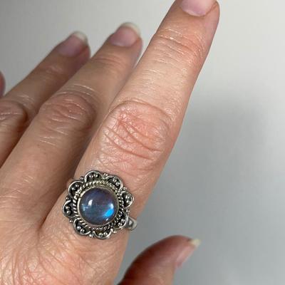 Labradorite Sterling Silver Ring 10