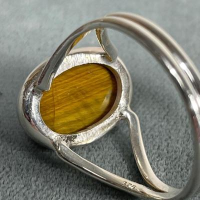 Tiger Eye Sterling Ring 10