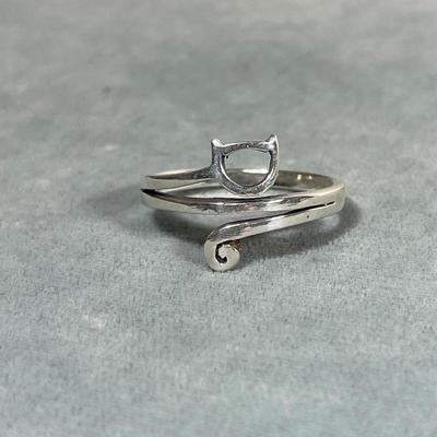 Sterling Silver Cat Ring 9