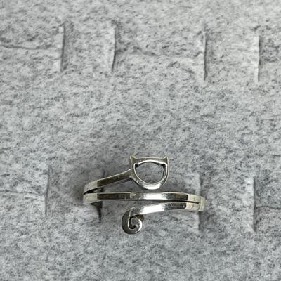 Sterling Silver Cat Ring 9