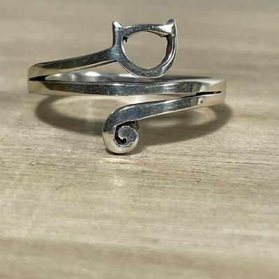 Sterling Silver Cat Ring 9
