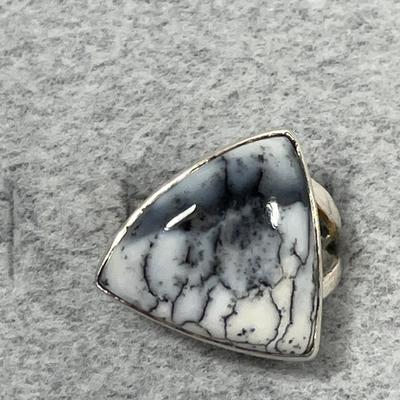 Dendrite Opal Sterling Silver ring 6