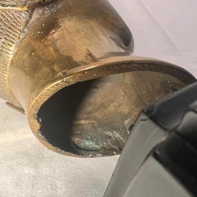 Brass Thai Buddhist Head Statue (LR-RG)
