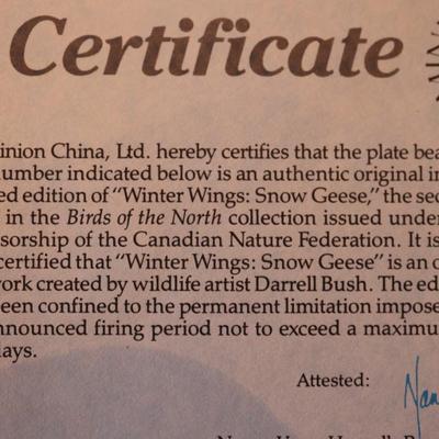 8 "Birds of the North" by Darrel Bush w/ Certificate of Authenticity & Box