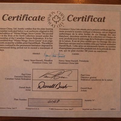 8 "Birds of the North" by Darrel Bush w/ Certificate of Authenticity & Box