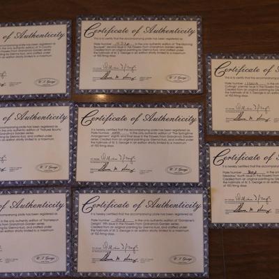 8 "Flowers From Grandma's Garden" by Glenna Kurz w/ Certificate of Authenticity