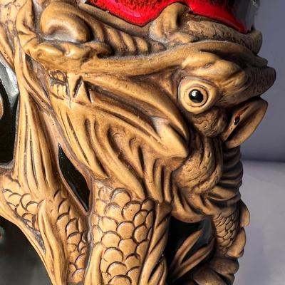 Always Azul Pottery Ornate Dragon Adorned Vase (LR-RG)
