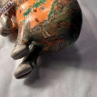 Vintage Chinese Famille Rose Lucky Pig Figurine (LR-RG)