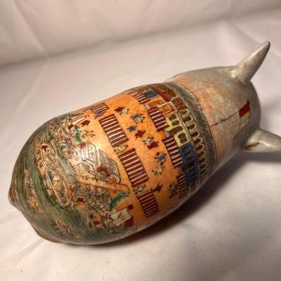 Vintage Chinese Famille Rose Lucky Pig Figurine (LR-RG)