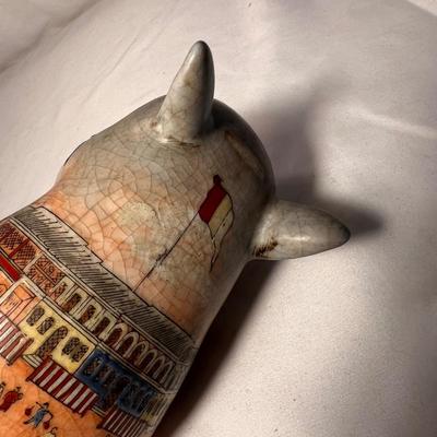 Vintage Chinese Famille Rose Lucky Pig Figurine (LR-RG)