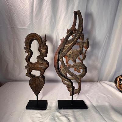 Carved Wooden Buddhist Statues (DR-RG)