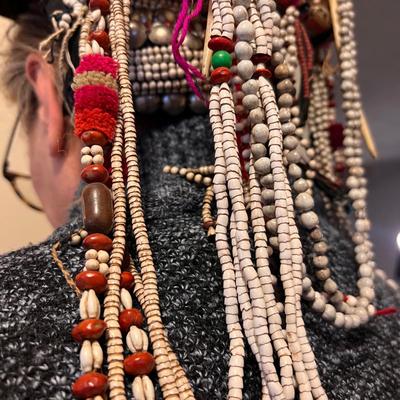 Tribal Headdress Made W/ Natural Fibers (LR-RG)