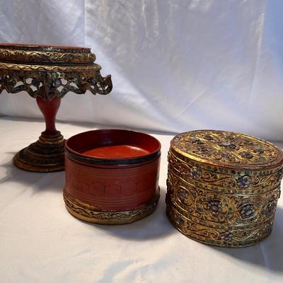 Ornate Betel Box with Stand (LR-RG)