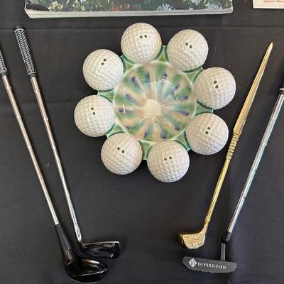 Masters Memorabilia and Golf Themed Office Desk Decor