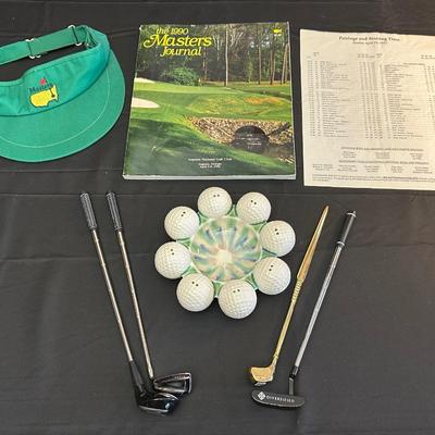 Masters Memorabilia and Golf Themed Office Desk Decor