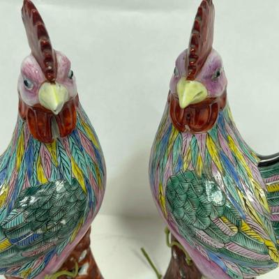 Ceramic Chickens Figurines