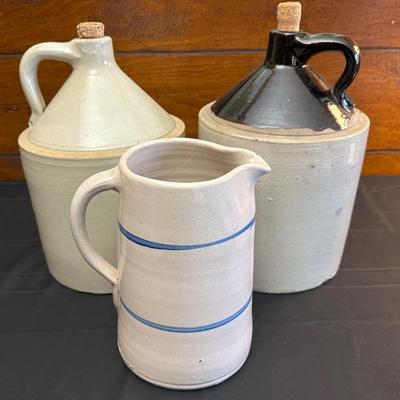Vintage Stoneware Jugs & Pitcher