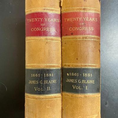 Vintage Antique Books: 20 Years of Congressional History 1861-1881