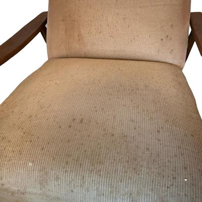 Mid Century Upholstered Recliner (See Details)