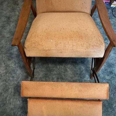 Mid Century Upholstered Recliner (See Details)