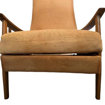 Mid Century Upholstered Recliner (See Details)