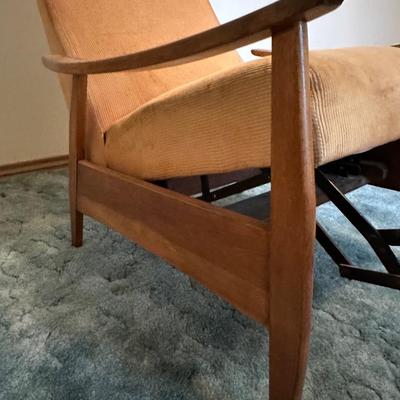 Mid Century Upholstered Recliner (See Details)