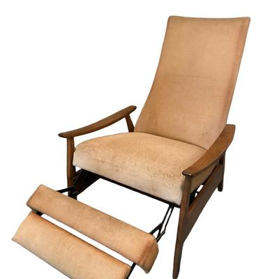 Mid Century Upholstered Recliner (See Details)