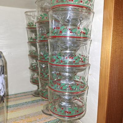 Set of Holiday Glasses