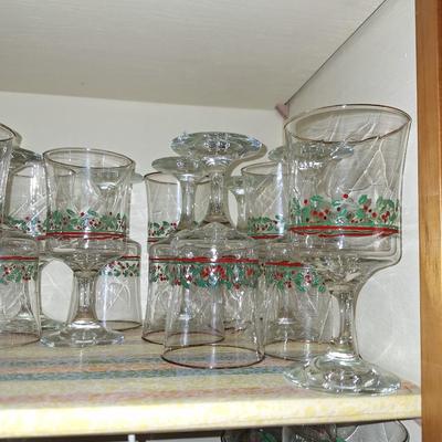 Set of Holiday Glasses