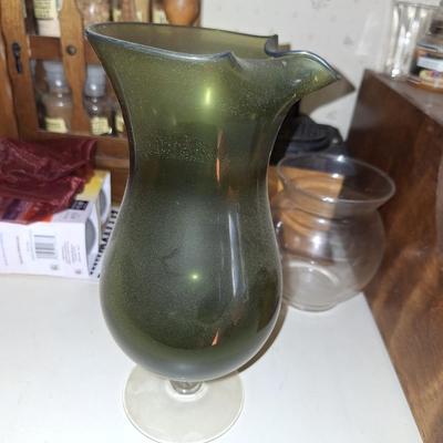 Green Pitcher with ice catcher
